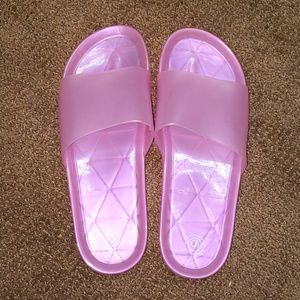 Shiny pink slides